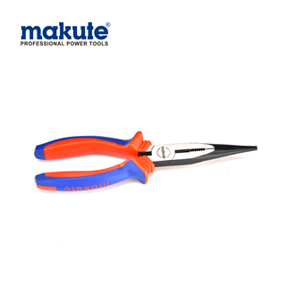 High Carbon Steel 8 inch Multi-function Long nose pliers 8"/200mm with TPR handle Needle Cutting Pliers